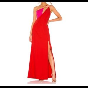 BCBG color block cut out gown size 6
